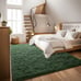 Super Soft Shaggy Rugs Fluffy Carpets, 4x6 ft, Dark Green Area Rug | SALE