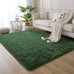 Super Soft Shaggy Rugs Fluffy Carpets, 4x6 ft, Dark Green Area Rug | SALE