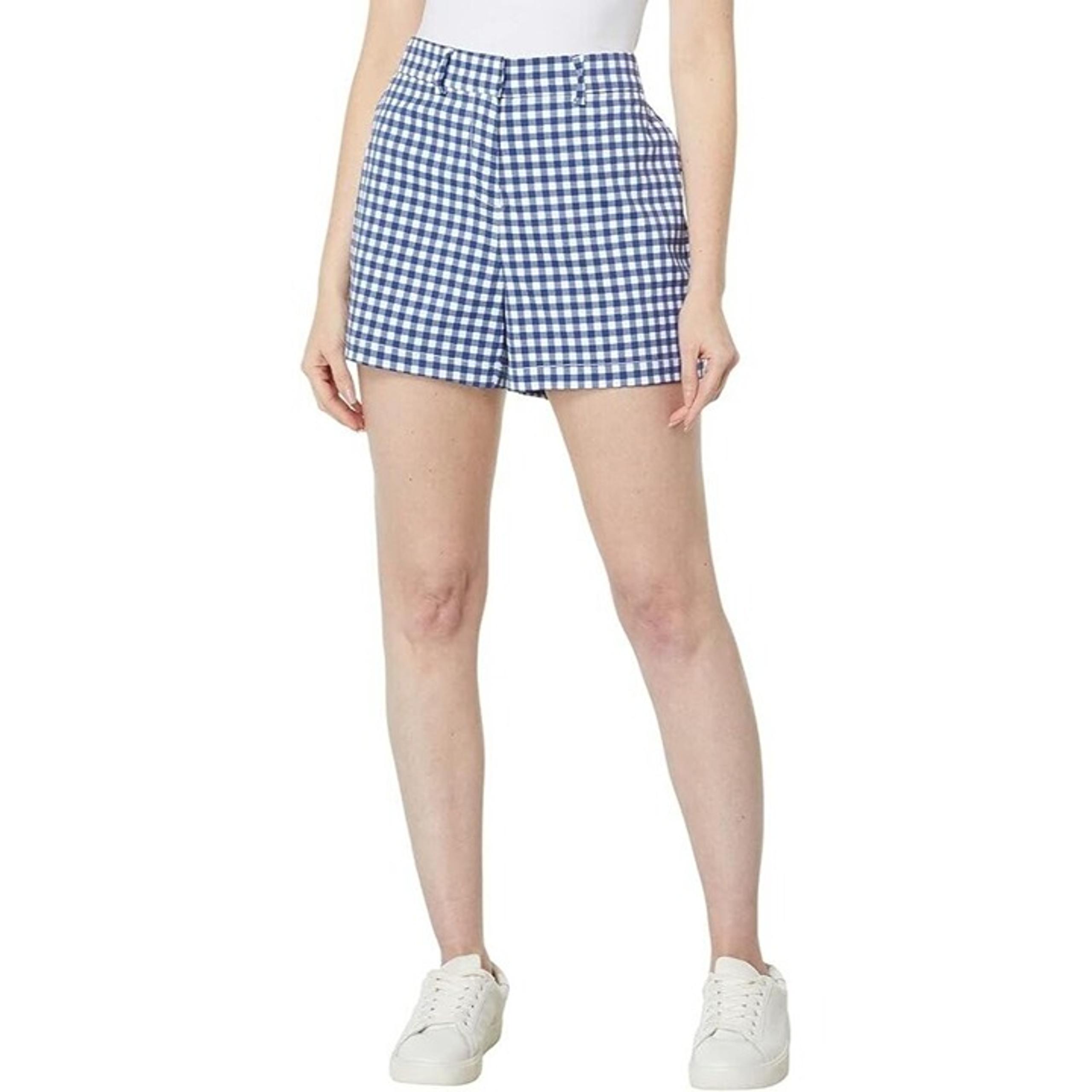 Southern Tide Inlet Gingham Performance Short Womens 2 Nautical Navy
