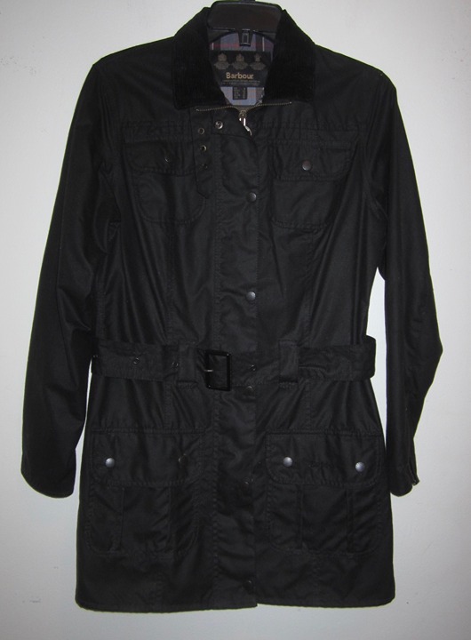 BARBOUR UTILITY MAC Waxed Cotton Jacket UK 8 US 4 Made in England