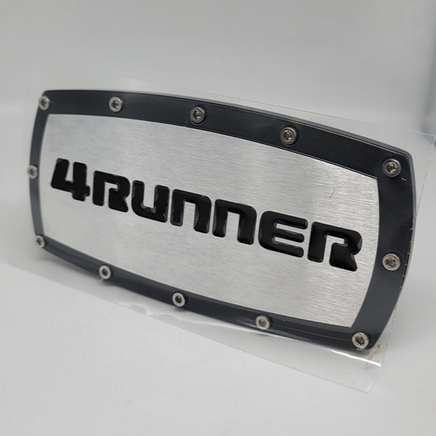 New 4RUNNER Black Tow Hitch Cover Plug Cap 2 Trailer Receiver Engraved Billet