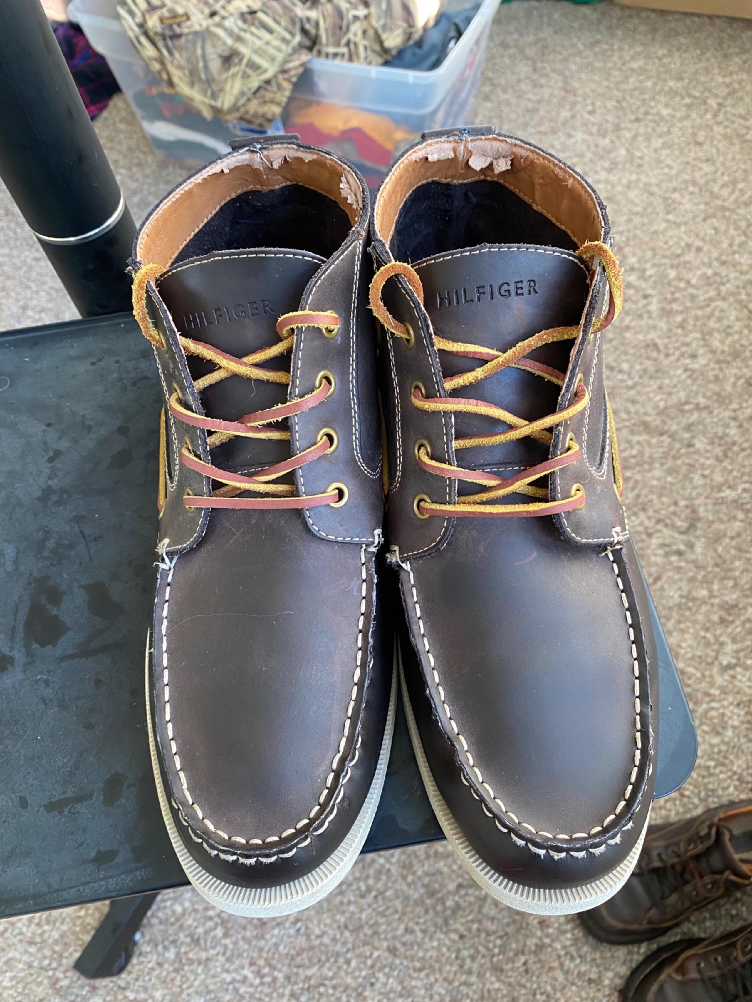 Tommy Hilfiger Bradley Brown Leather 2 Eye  Ankle Boots Size Men's 11.5