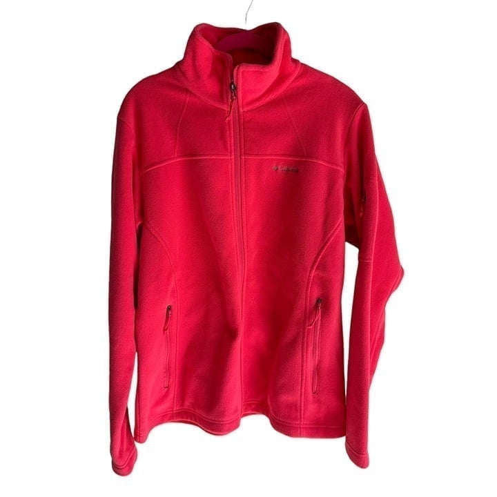 COLUMBIA Fast Trek II Ladies Bright Pink Full Zip Fleece Jacket, L