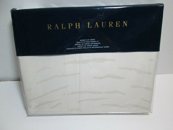 Ralph LaurenNEW Ralph Lauren OLIVIA Mirada Queen Flat Sheet 96 x108 Cream NIP