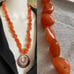 vintage carnelian copper necklace