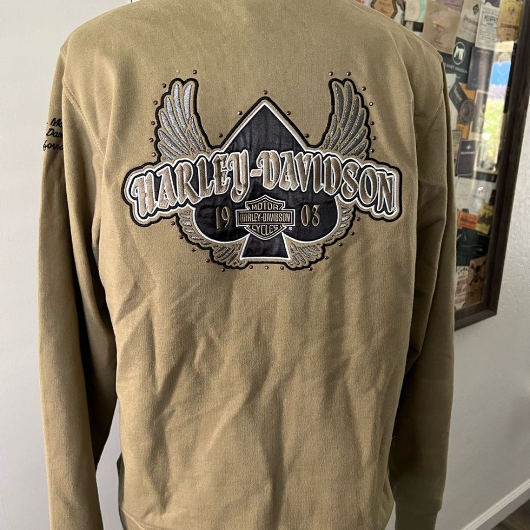 Harley Davidson Women’s Zip Hoodie / Army Green / Santa Maria California