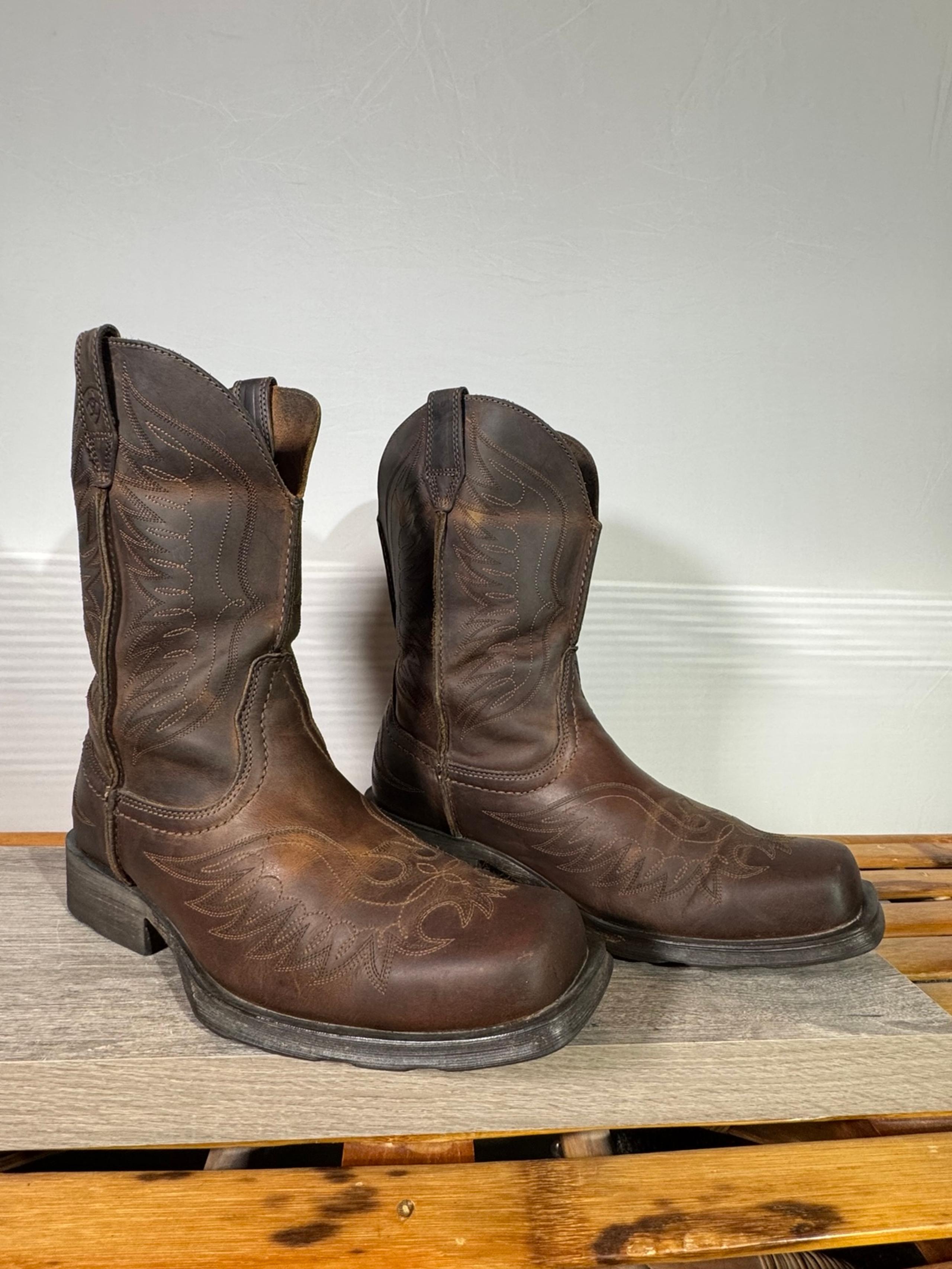 Rambler Phoenix Cowboy Boots Size 10 EE Style 10010944 Oil Tanned - Ariat