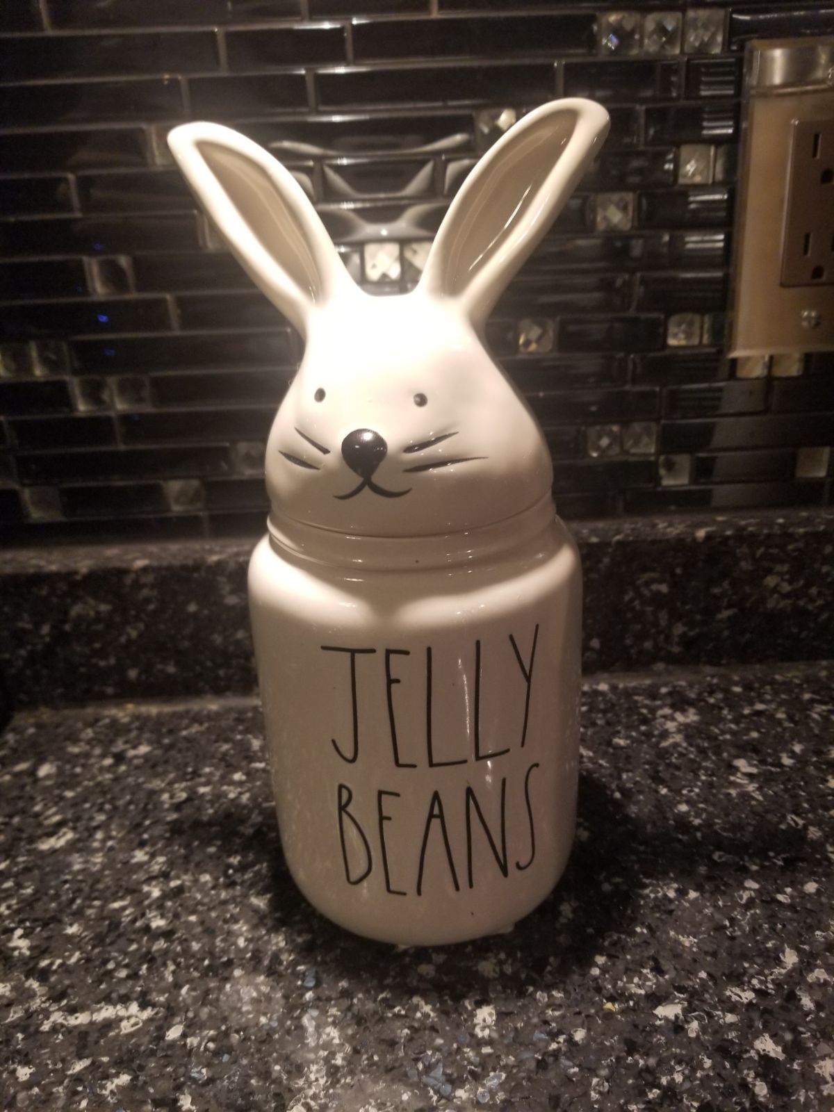 Rae Dunn jelly beans canister