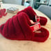 UGG Fluff Yeah Red Ribbon Slide Slipper Women's US size 9