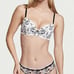 Victoria secret-Black & White Floral Embroidery Lace Thong-Large