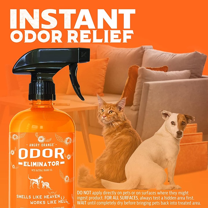 Pet Odor Eliminator for Strong Odor - Citrus Deodorizer for Dog &Cat Urine 24oz