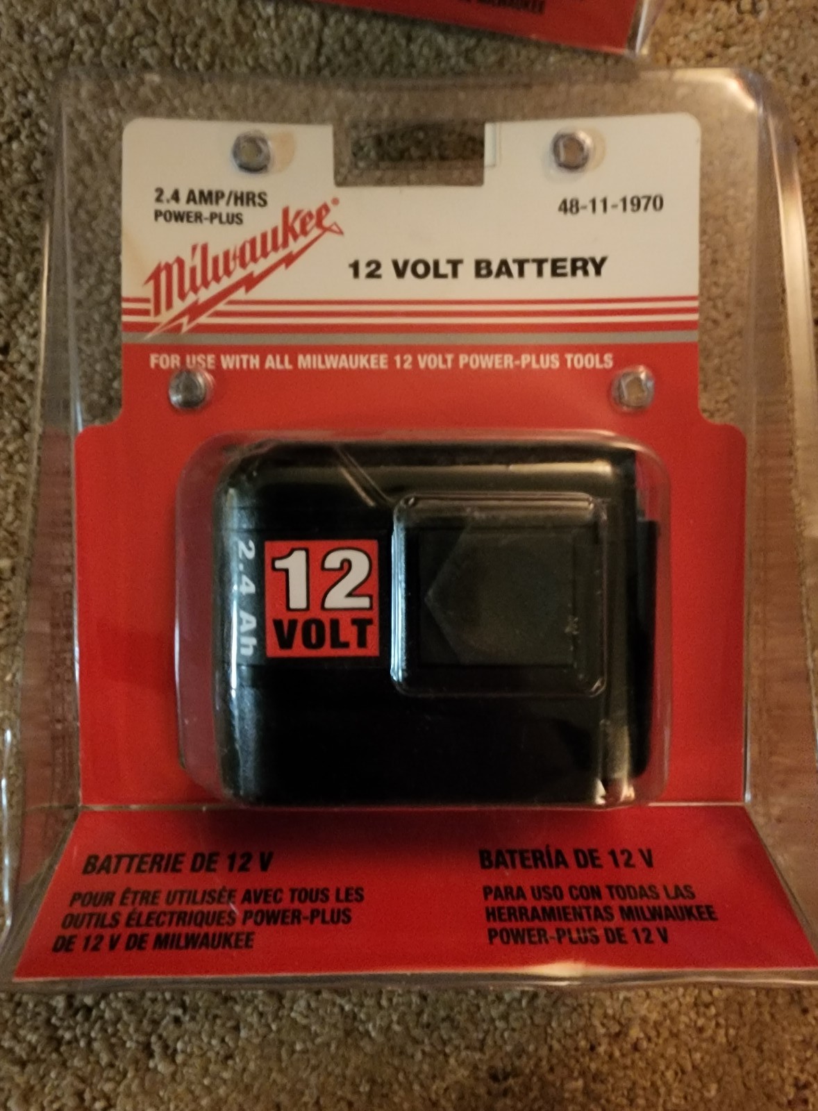 Milwaukee 48-11-1970 12-Volt 2.4 Amp Hour NiCad Slide Style Battery