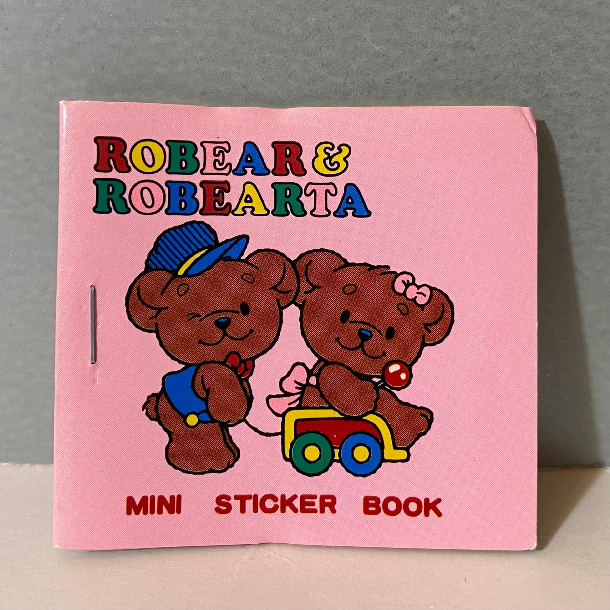 Vintage Sanrio 1988 Robear & Robearta Bears Mini Sticker Book