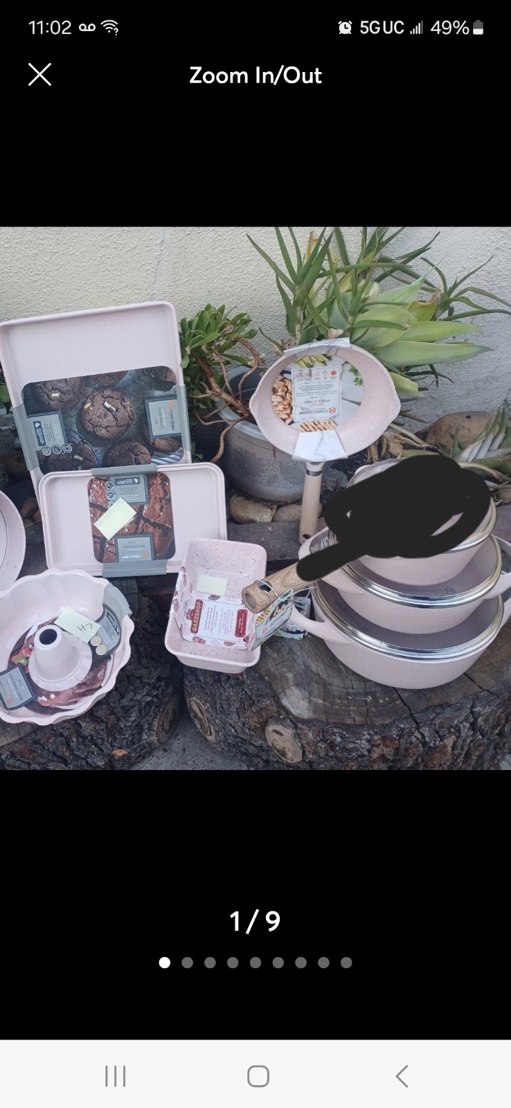 Masterclass pink Speckle Cookware set bakeware 9 pc