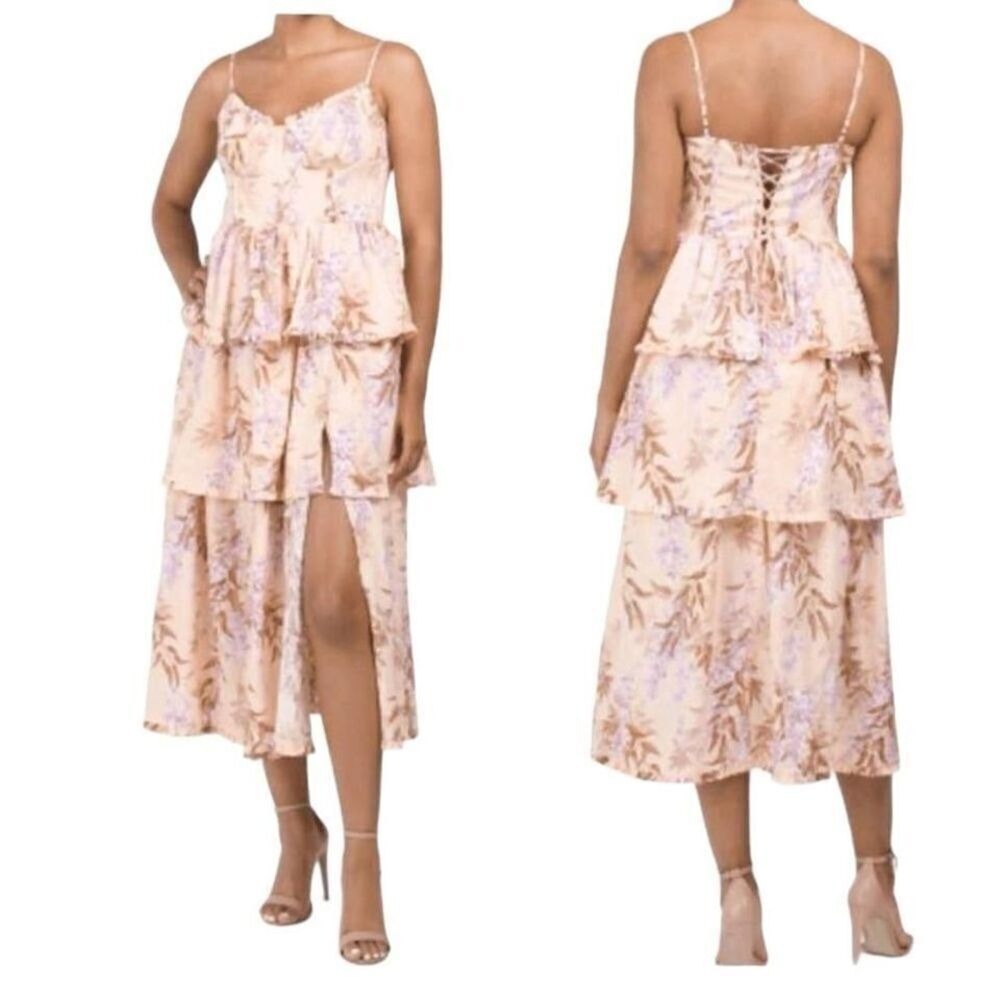 HOUSE OF HARLOW 1960. Floral Print Midi Length Dress size M