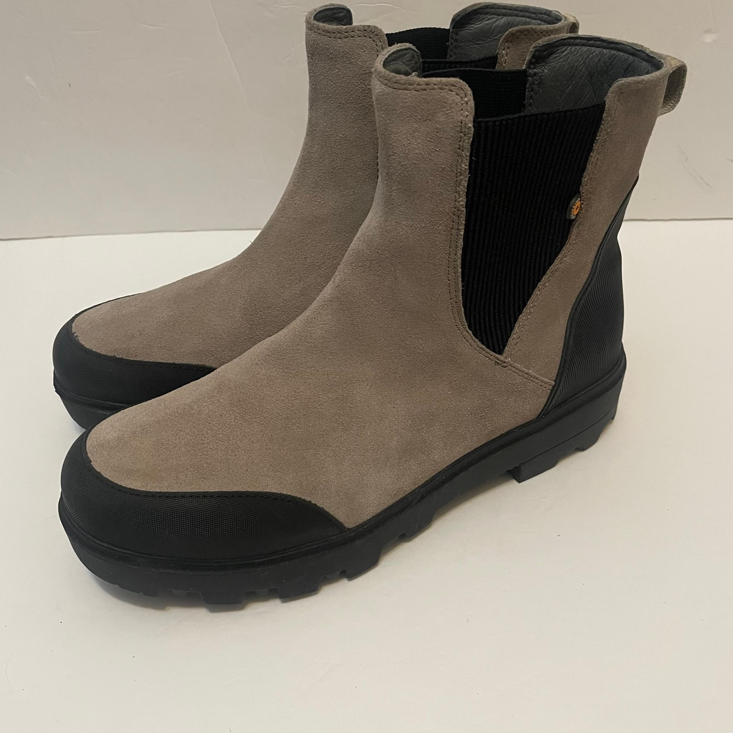 Bogs Holly Chelsea Leather Women's Casual Boots, Taupe, Size 9