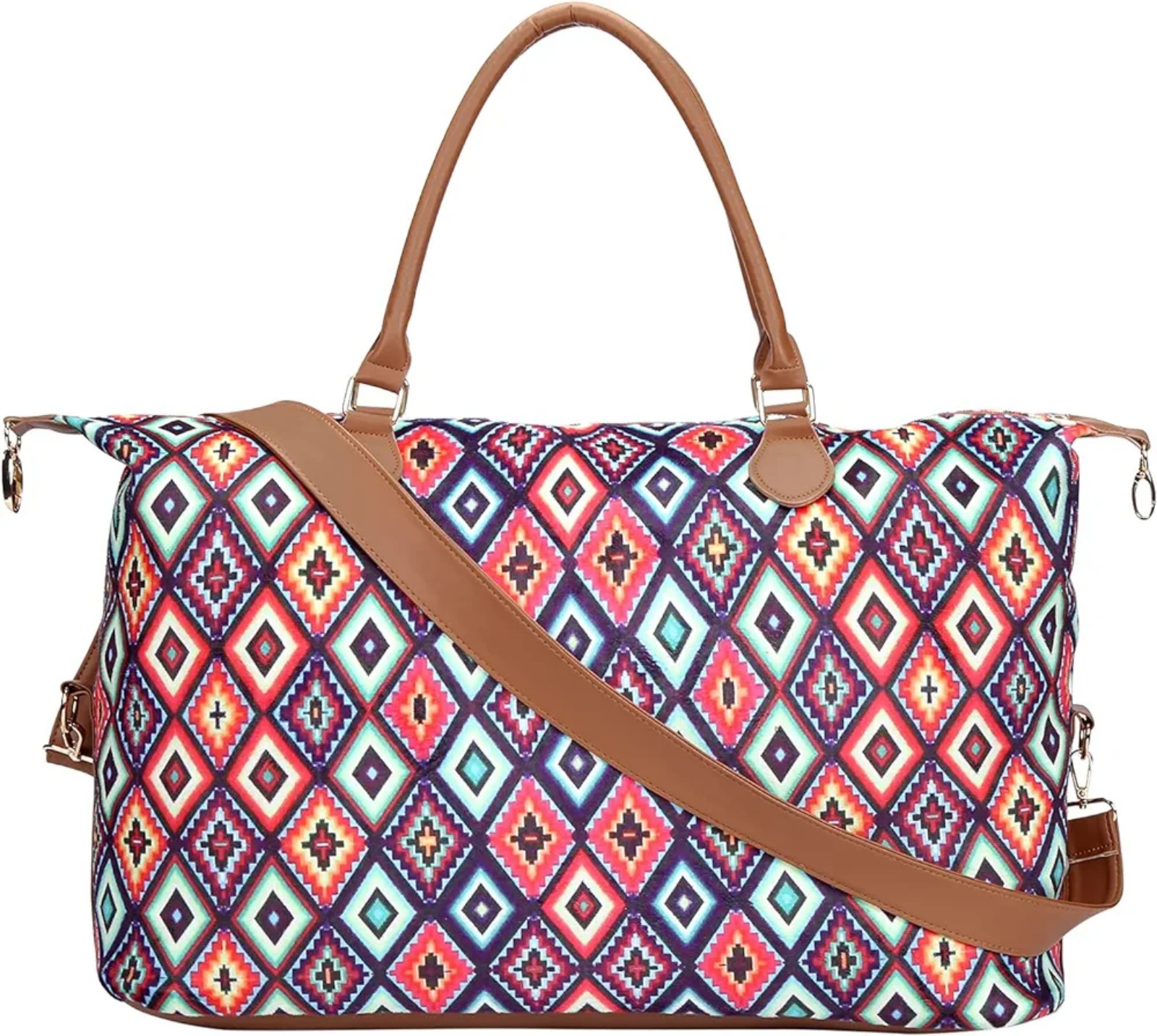 Ladies Travel Weekender Duffle Bag Heavy Duty Durable Very Stylish AZTEC XL.