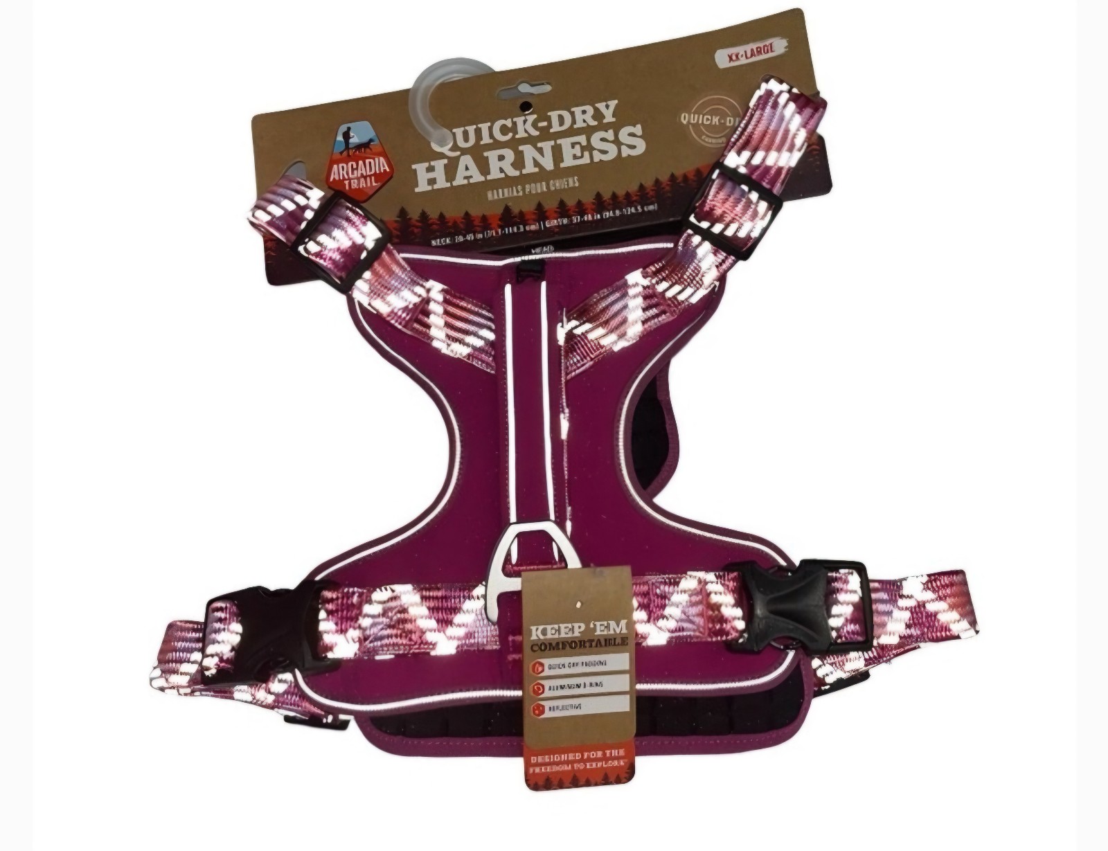 Arcadia Trail® Quick Dry Dog Harness Arcadia Trail Pink