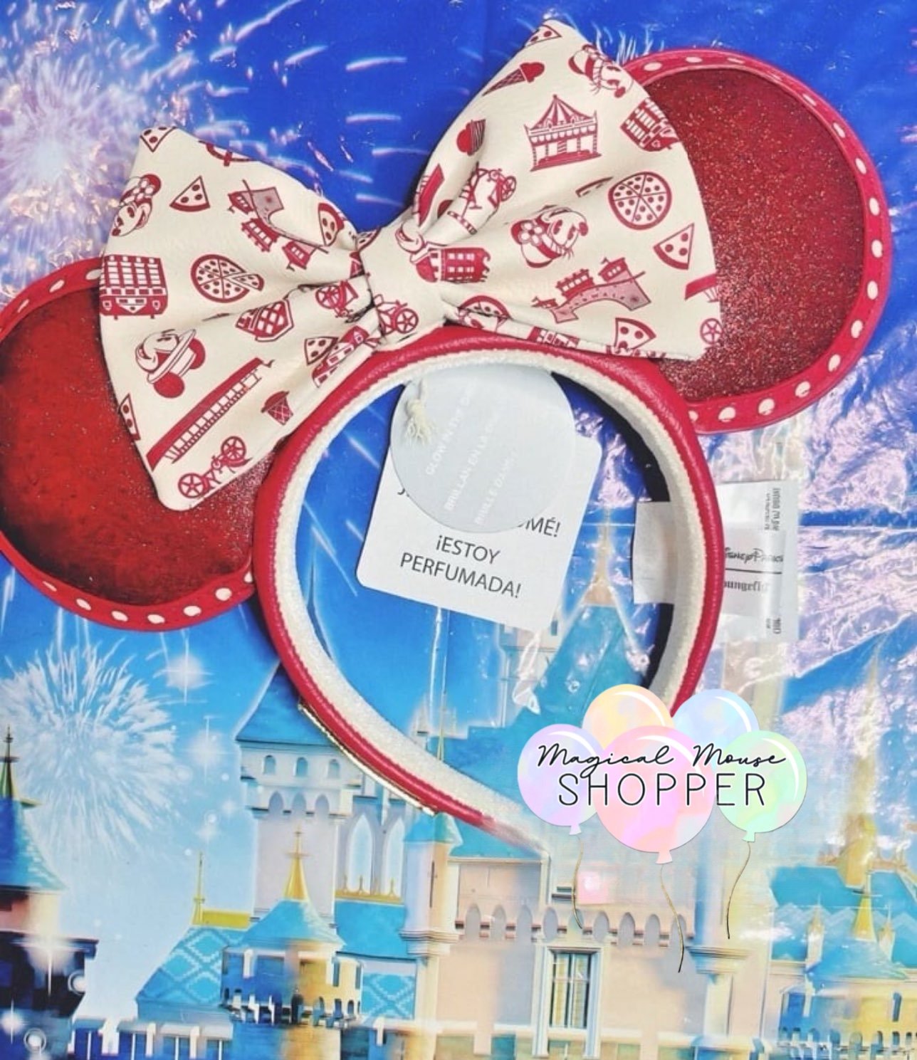 Disney Parks Boardwalk Resort Minnie Ears Headband Loungefly Glows Scented NWT