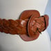 UNBRANDED Adjustable Large Buckle Brown Belt Braided Vintage