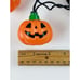 Vintage Halloween Blow Mold Pumpkin String Lights set of 10 Orange All Work