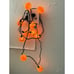 Vintage Halloween Blow Mold Pumpkin String Lights set of 10 Orange All Work
