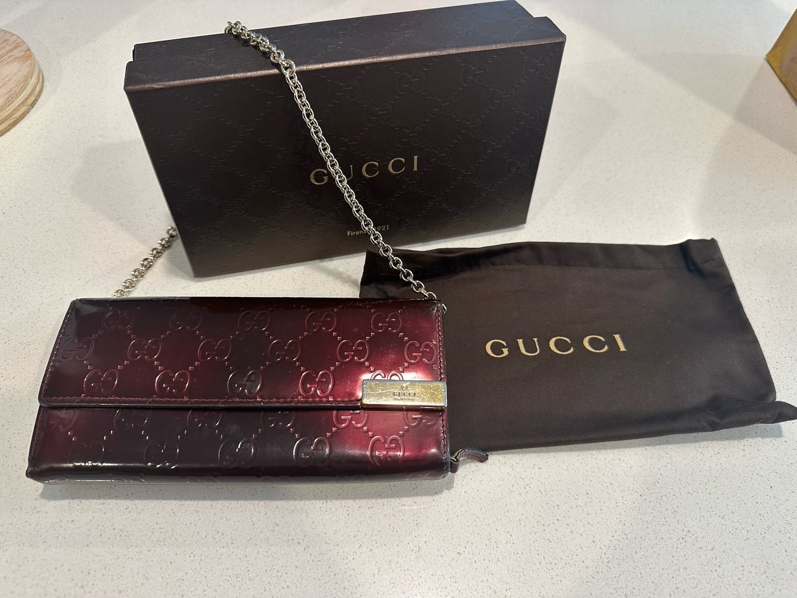Gucci Guccissima Wallet On Chain Y2K used