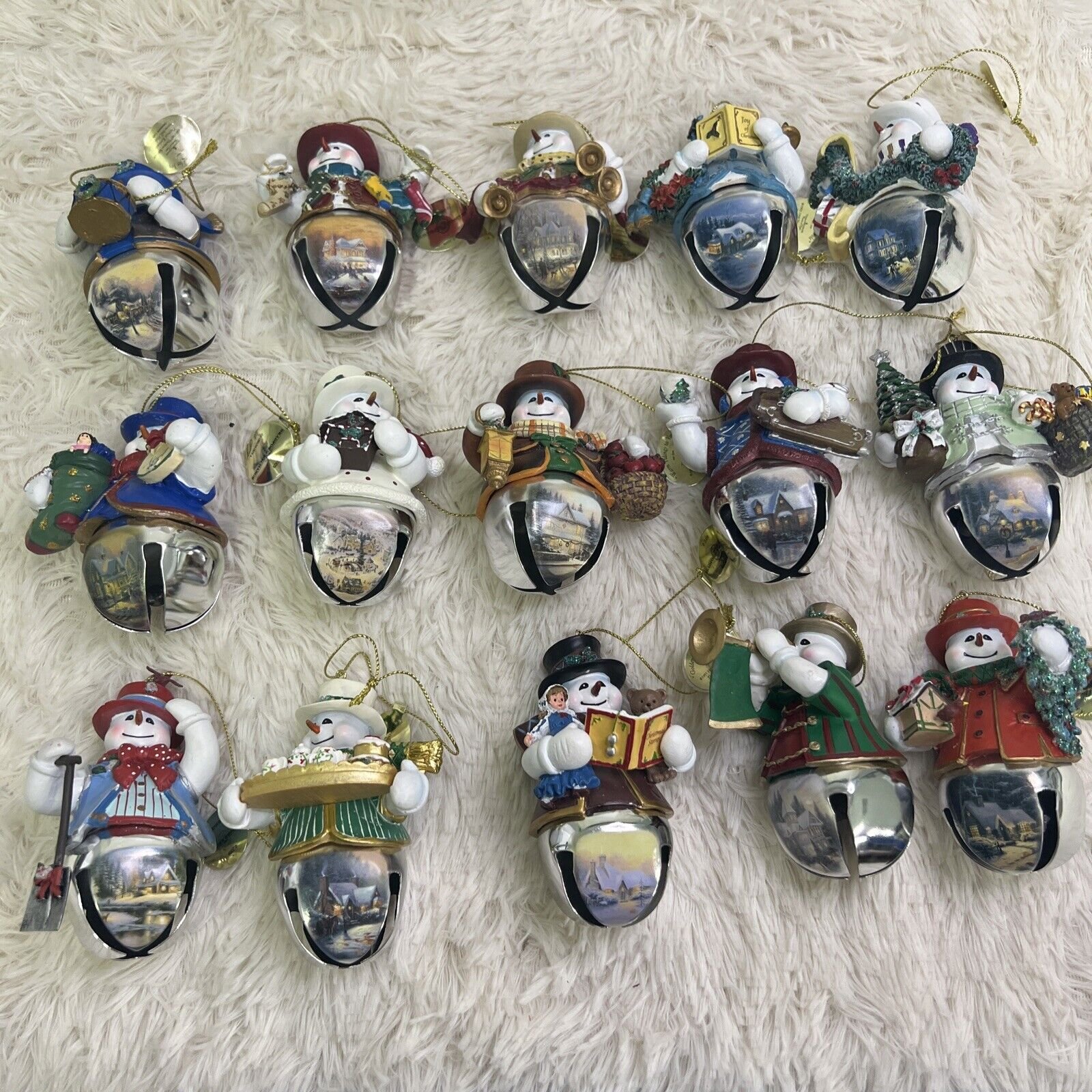 Bradford Exchange Snowbell Thomas Kincaid Ornament Collection 15 All Different