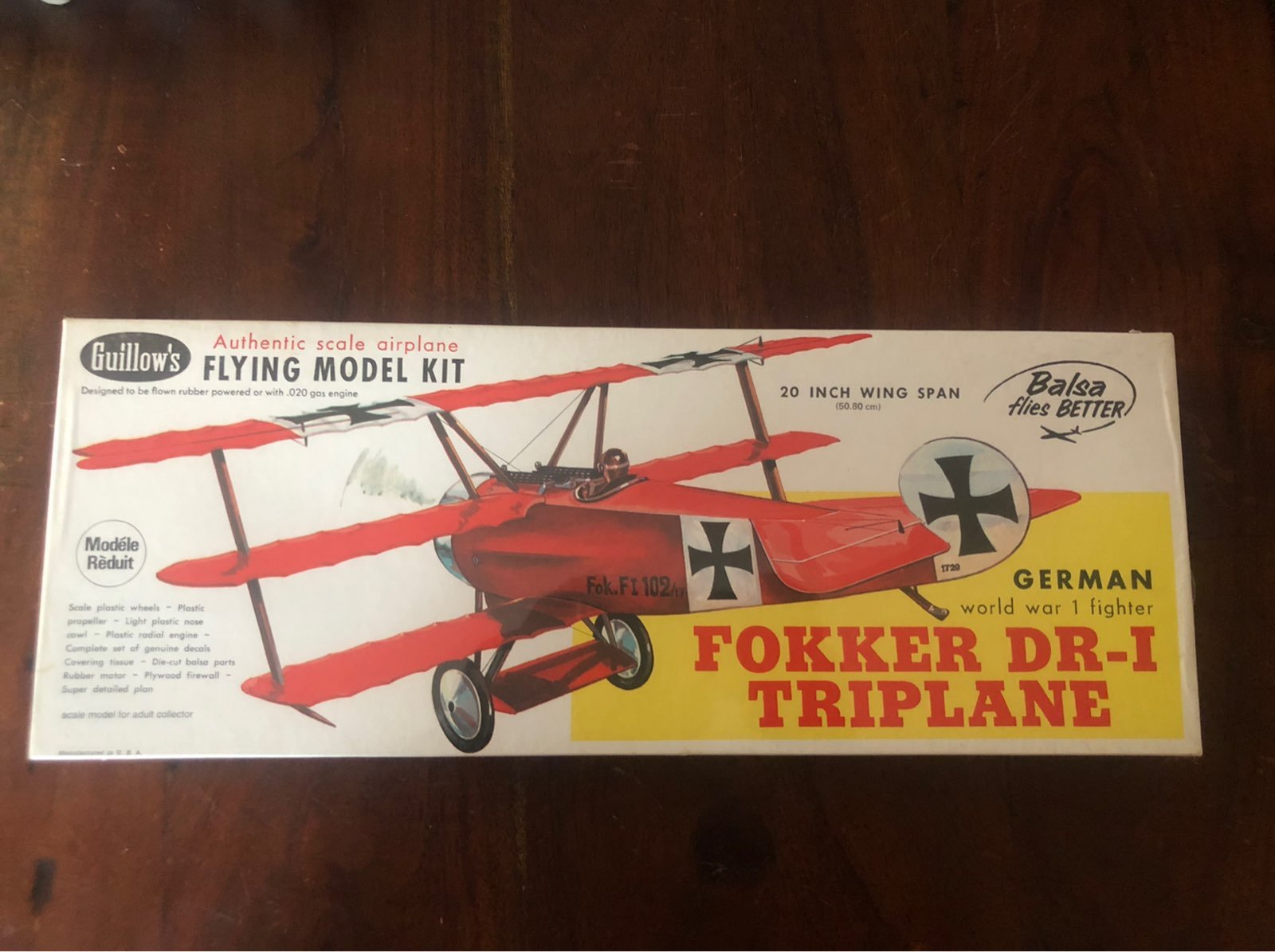 GUILLOW'S FOKKER DR-I TRIPLANE