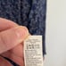 LUCKY BRAND Plus Size Printed Peasant Blouse Navy Blue Floral Boho Long Sleeve