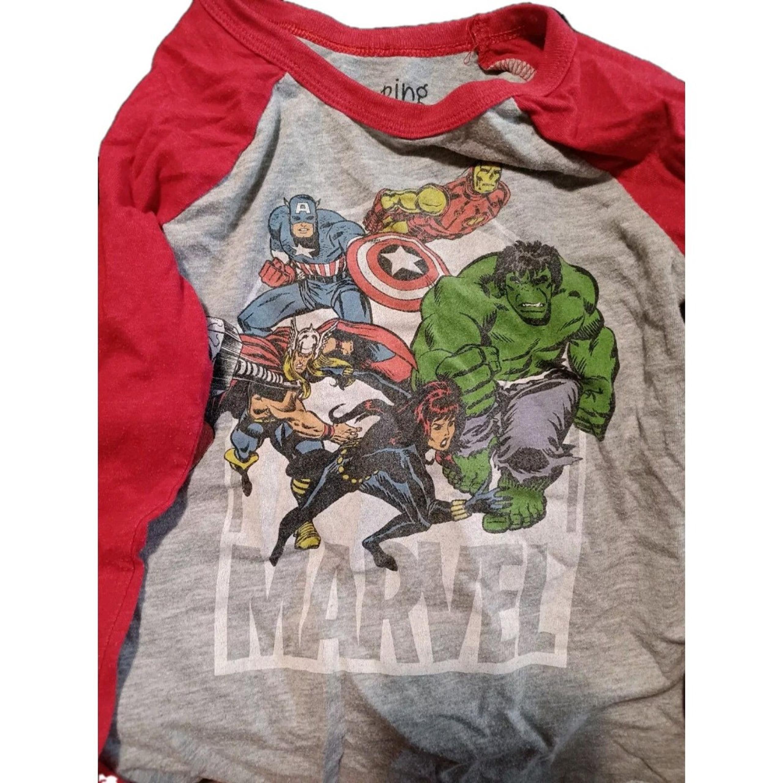 jumping beans marvel legends size 4t red and gray shirt