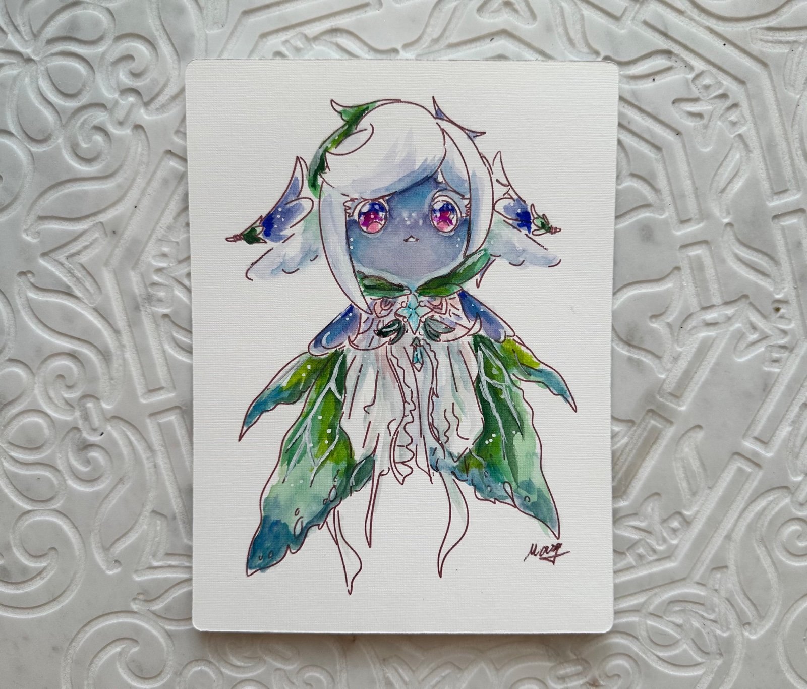 Infinity Nikki inspired Watercolor Painting - Fanart ver F