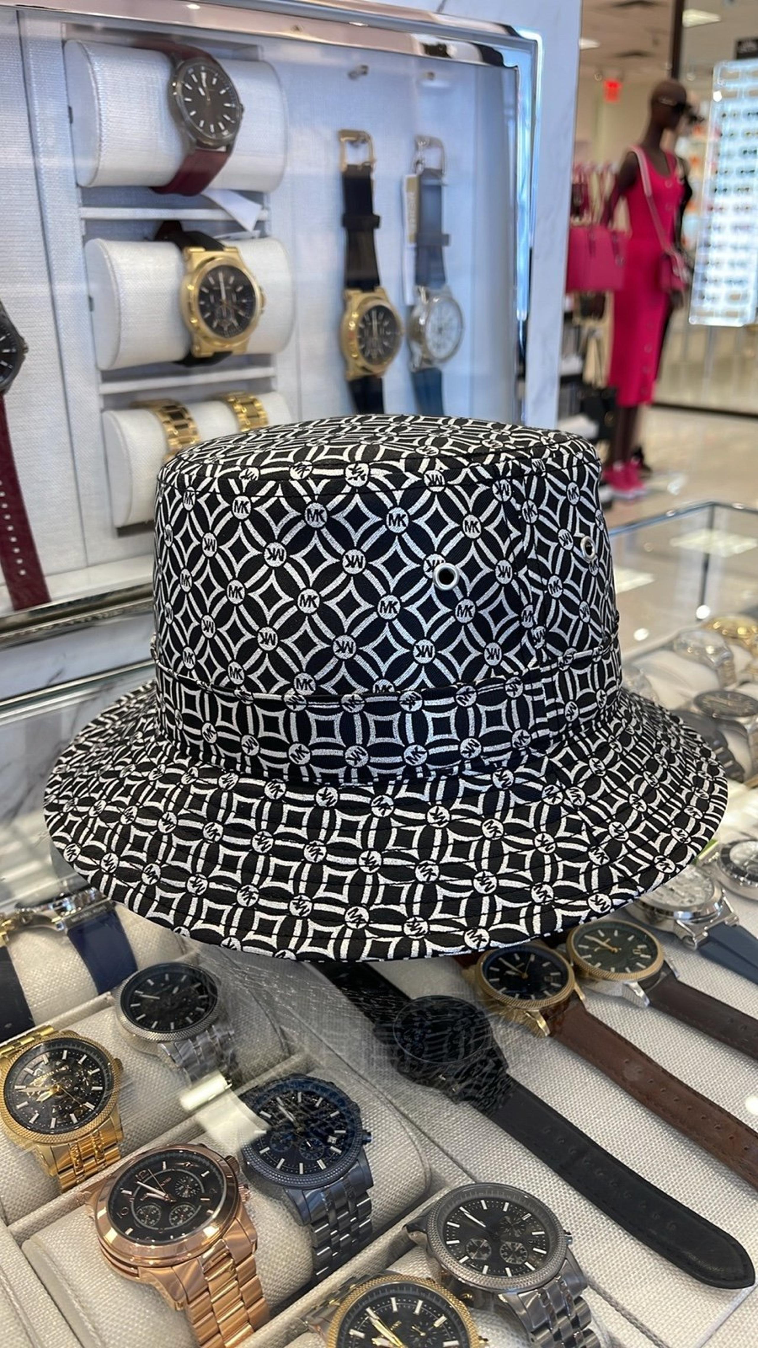 Michael Kors Women’s MK Logo Jacquard Bucket Hat
Black 
NWT