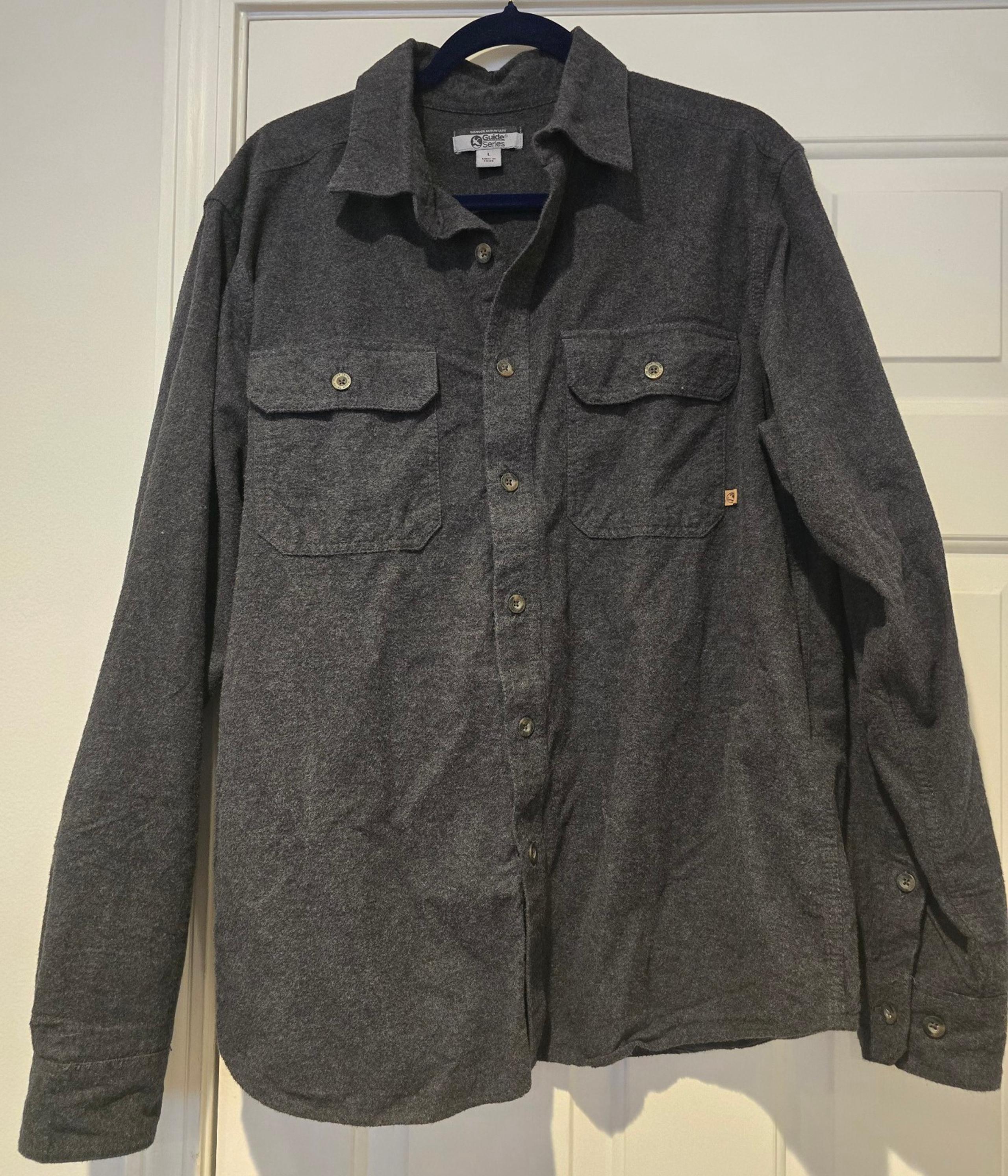 Gander Mountain Mens Size Large Guide Series Heavy Duty Shirt Gray