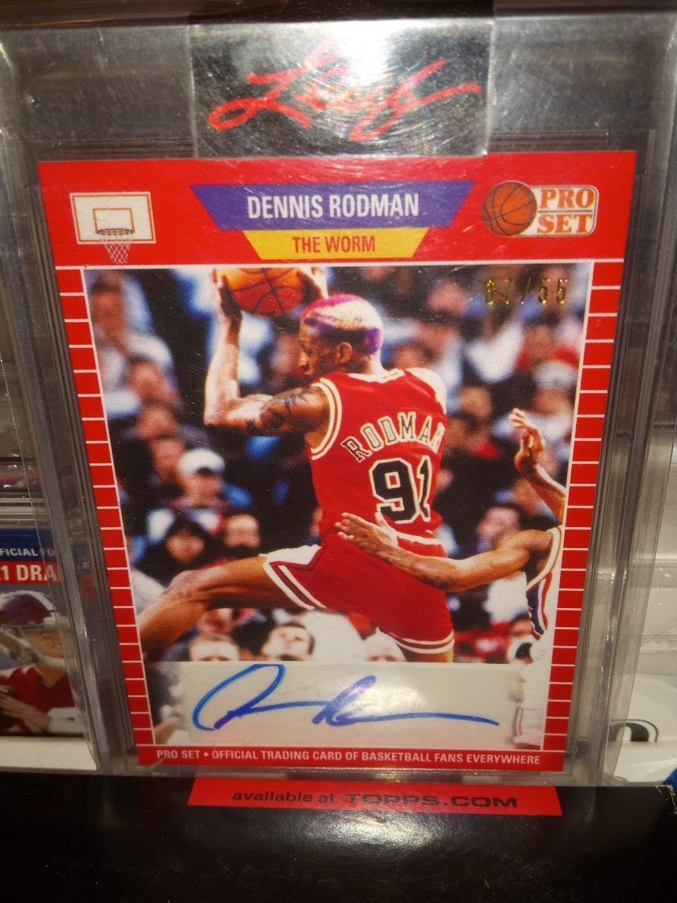 Dennis Rodman the worm autograph card