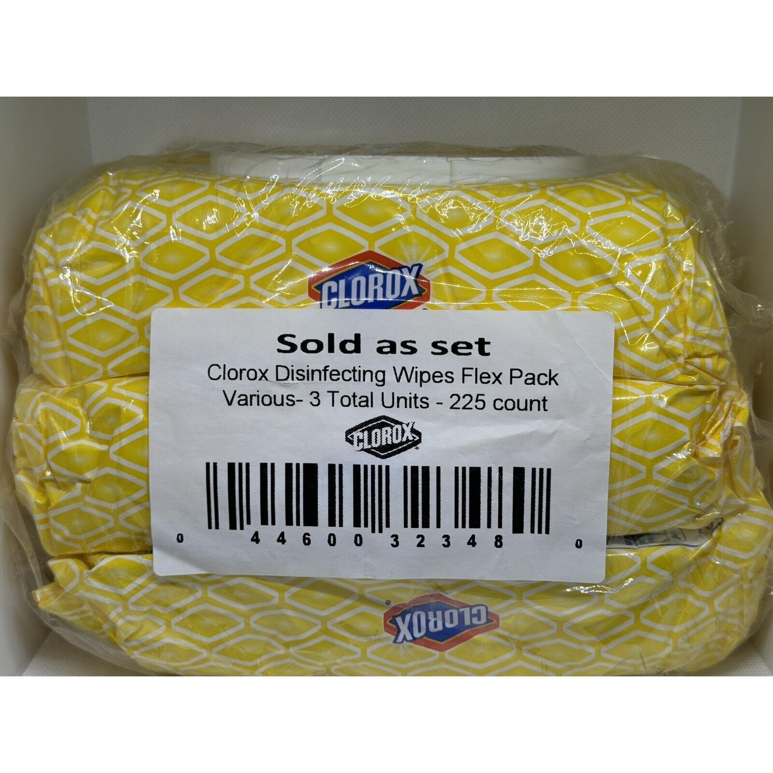 Clorox Bleach Free Desinfecting Wipes 75/ 3 Pk Total 225 Wipes Flex Pack