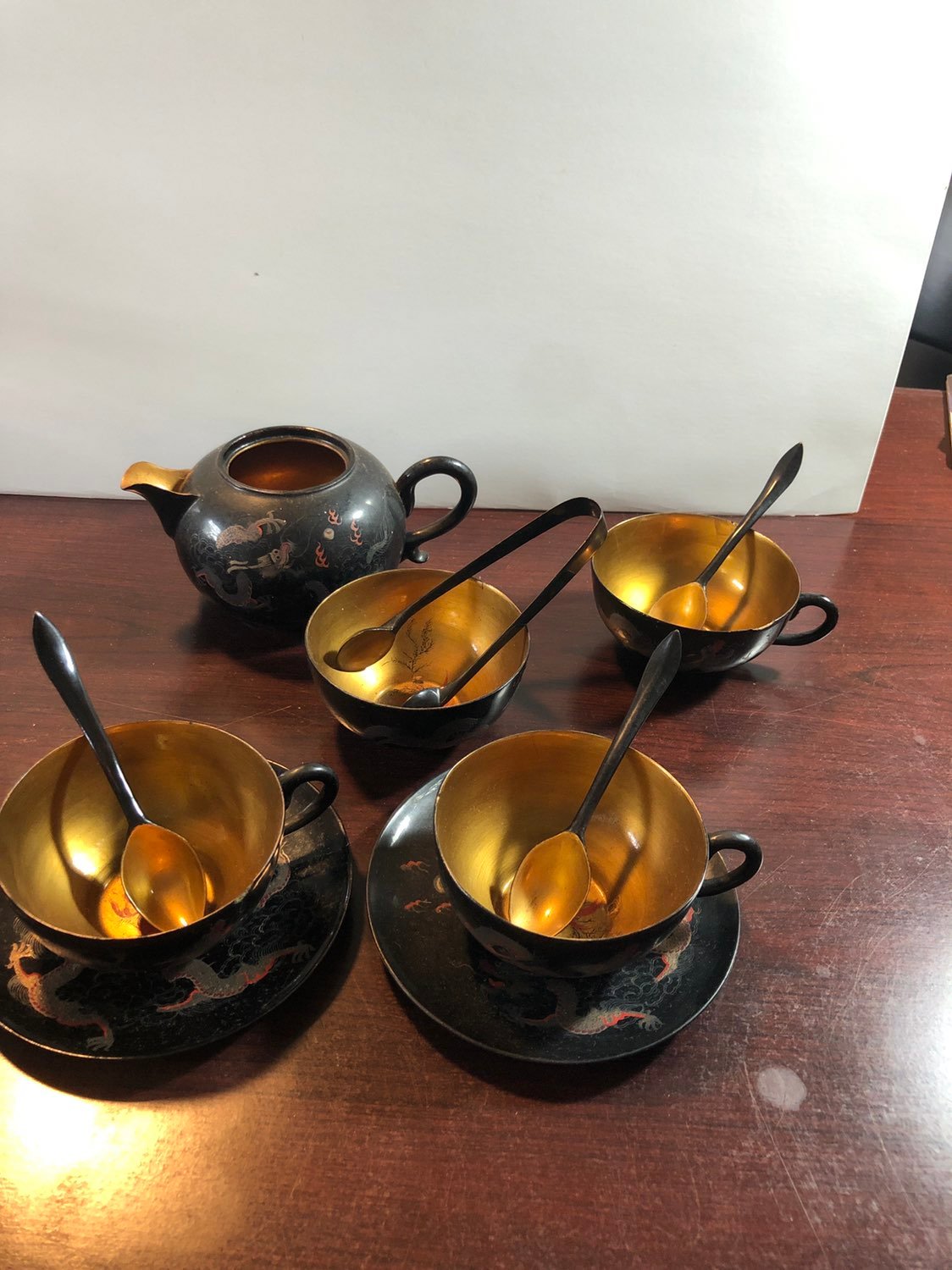 vintage K.K.C.K. chinese tea cups & sauc