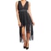 Charlotte Russe Y2K Whimsygoth Witchcore Black Asymmetrical Hem Sleeveless Dress