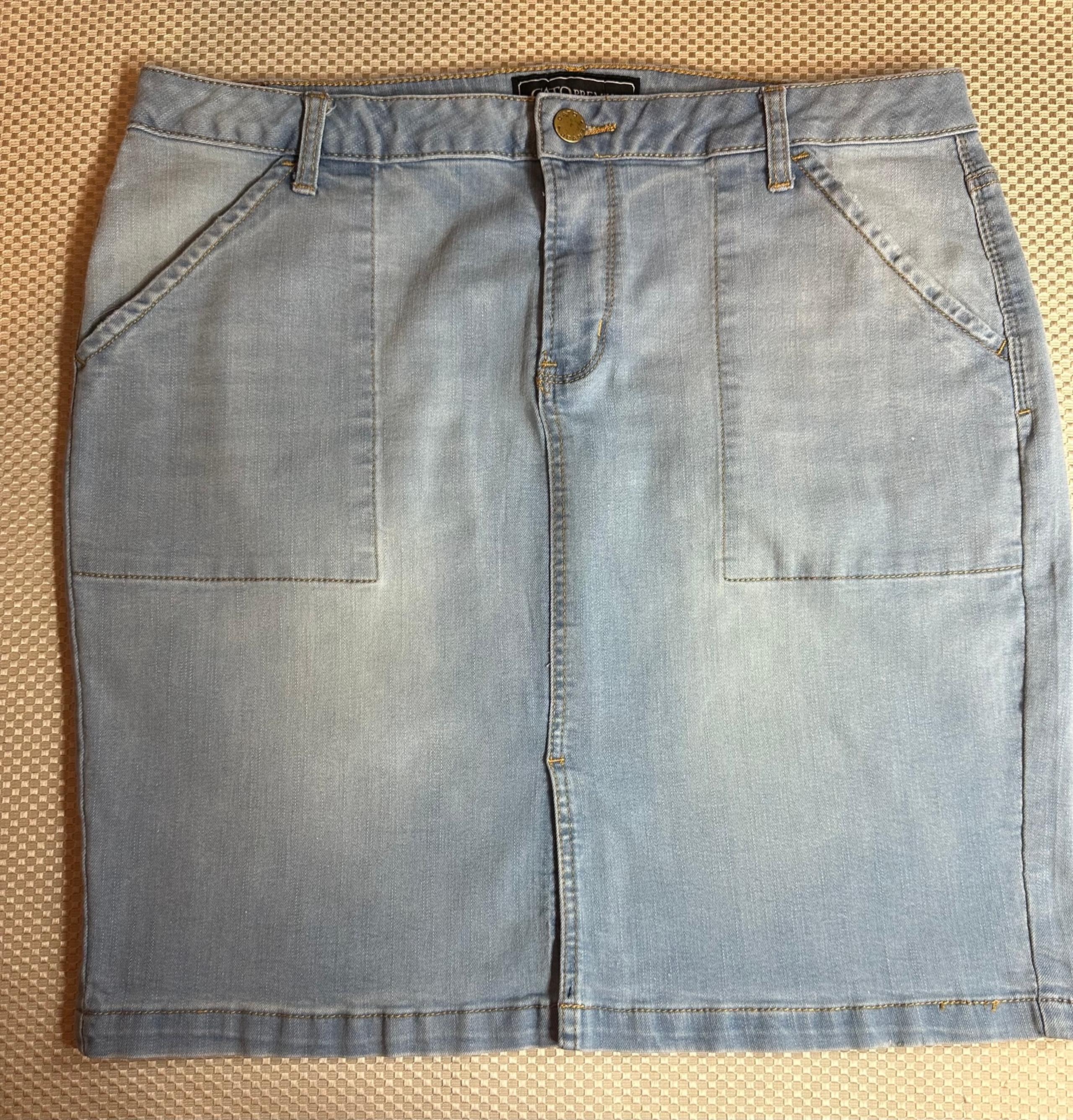 Cato Premium Light Denim Skirt Size 14