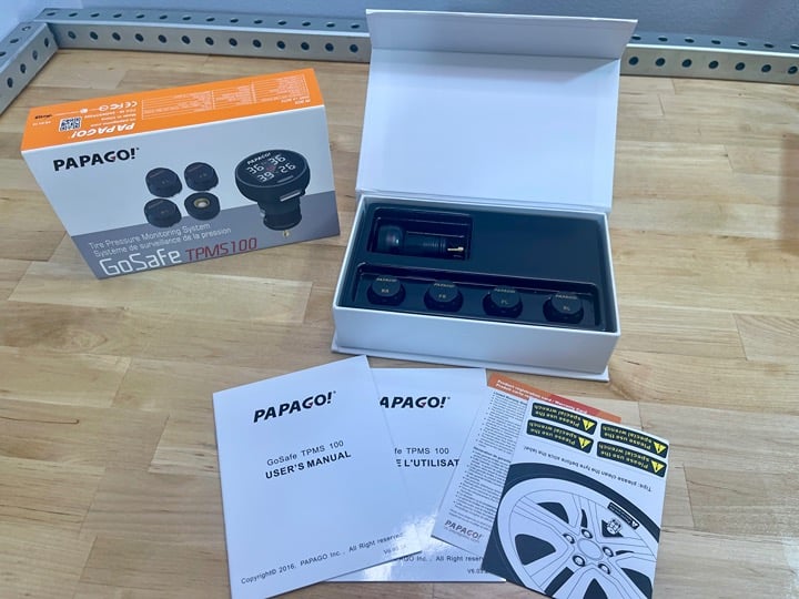PAPAGO TPMS100US GoSafe TPMS 100 Wireless Tire Pressure Monitoring System with L