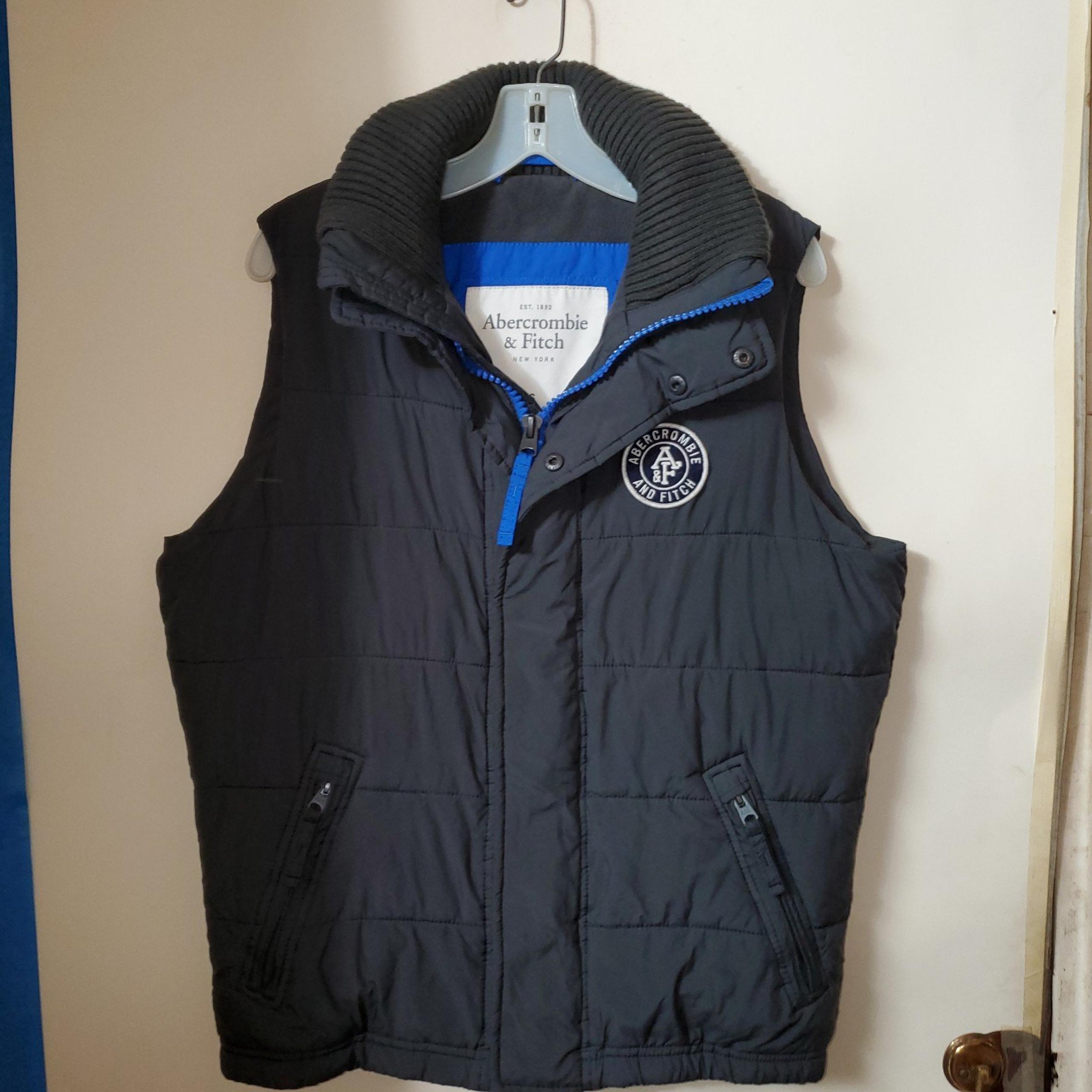 Abercrombie Fitch Men's puffer vest fleece lined Men's Small