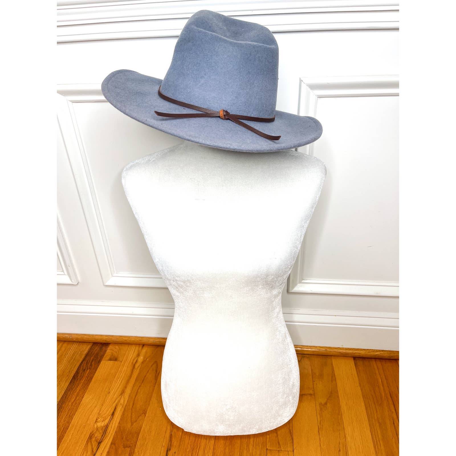 NWOT Urban Outfitters Wide Brim Wool Fedora in Gray