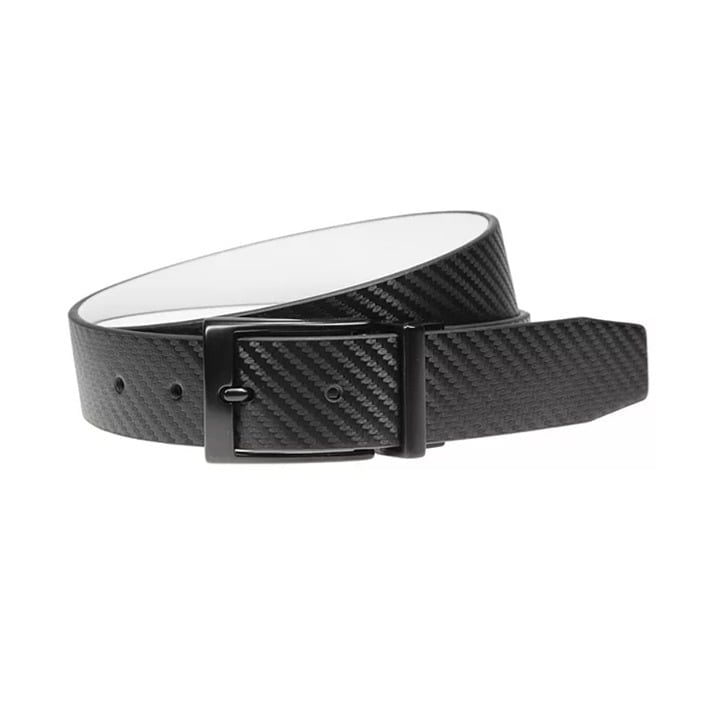 NIKE MENS LEATHER TEXTURED REVERSIBLE GOLF BELT BLACK/WHITE SIZE: 40