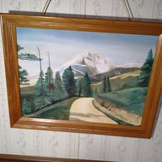 Mary A Moses 61 signed framed painting