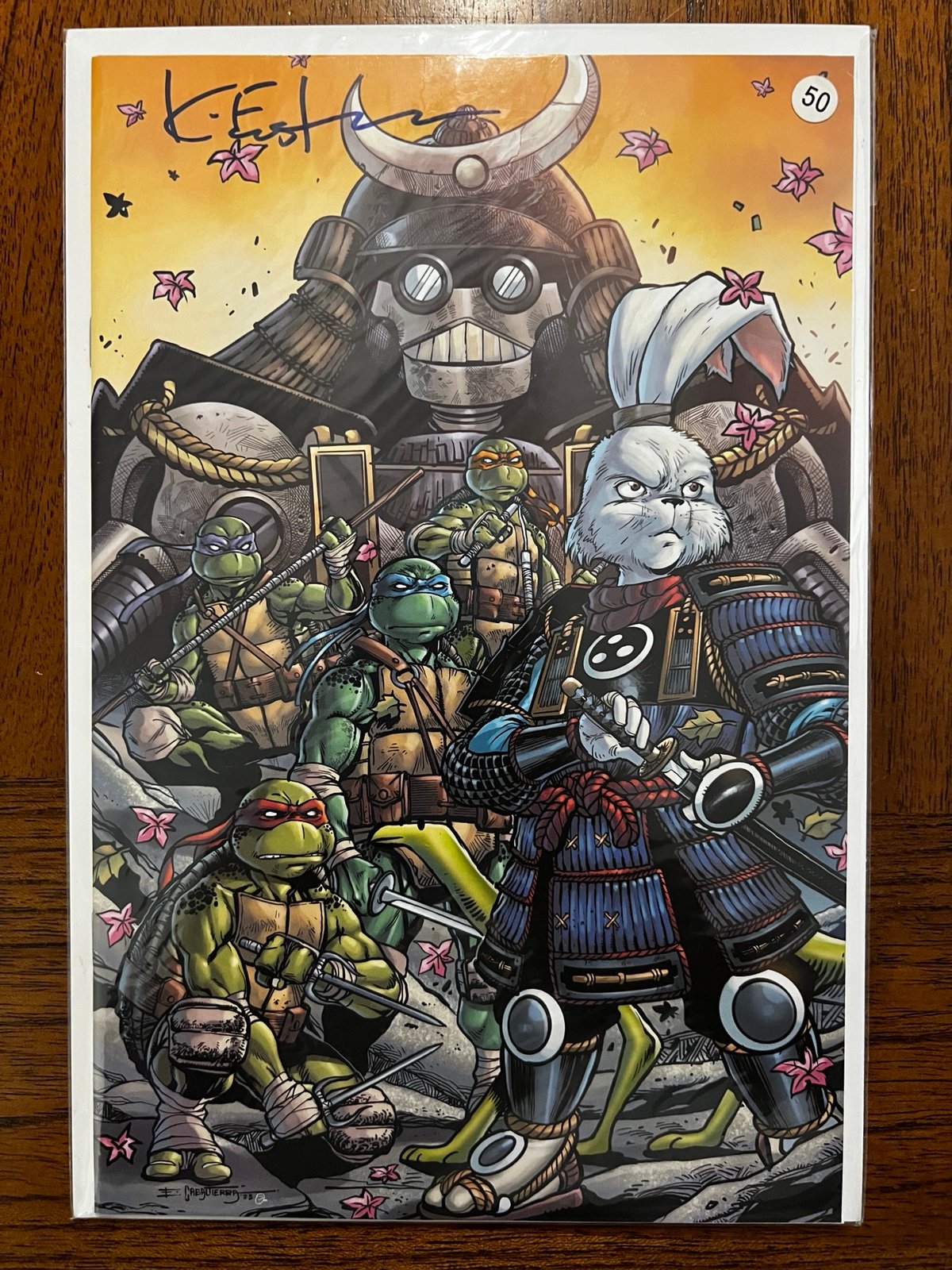 TMNT/Usagi Yojimbo Wherewhen #1 Exclusive Cabaltierra Variant Signed by Eastman