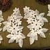 lot of 6 - LARGE 1960's Vintage Ivory Cotton Venice Lace Appliques