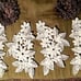 lot of 6 - LARGE 1960's Vintage Ivory Cotton Venice Lace Appliques