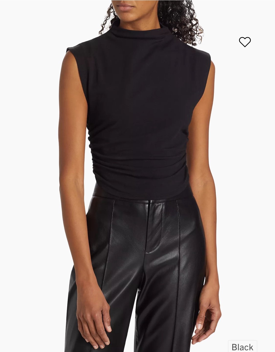 Reformation Lindy Ruched Knit Top
