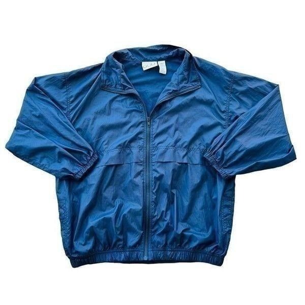 Reebok Golf Vintage Full Zip Windbreaker Navy Blue Women's Medium (M)