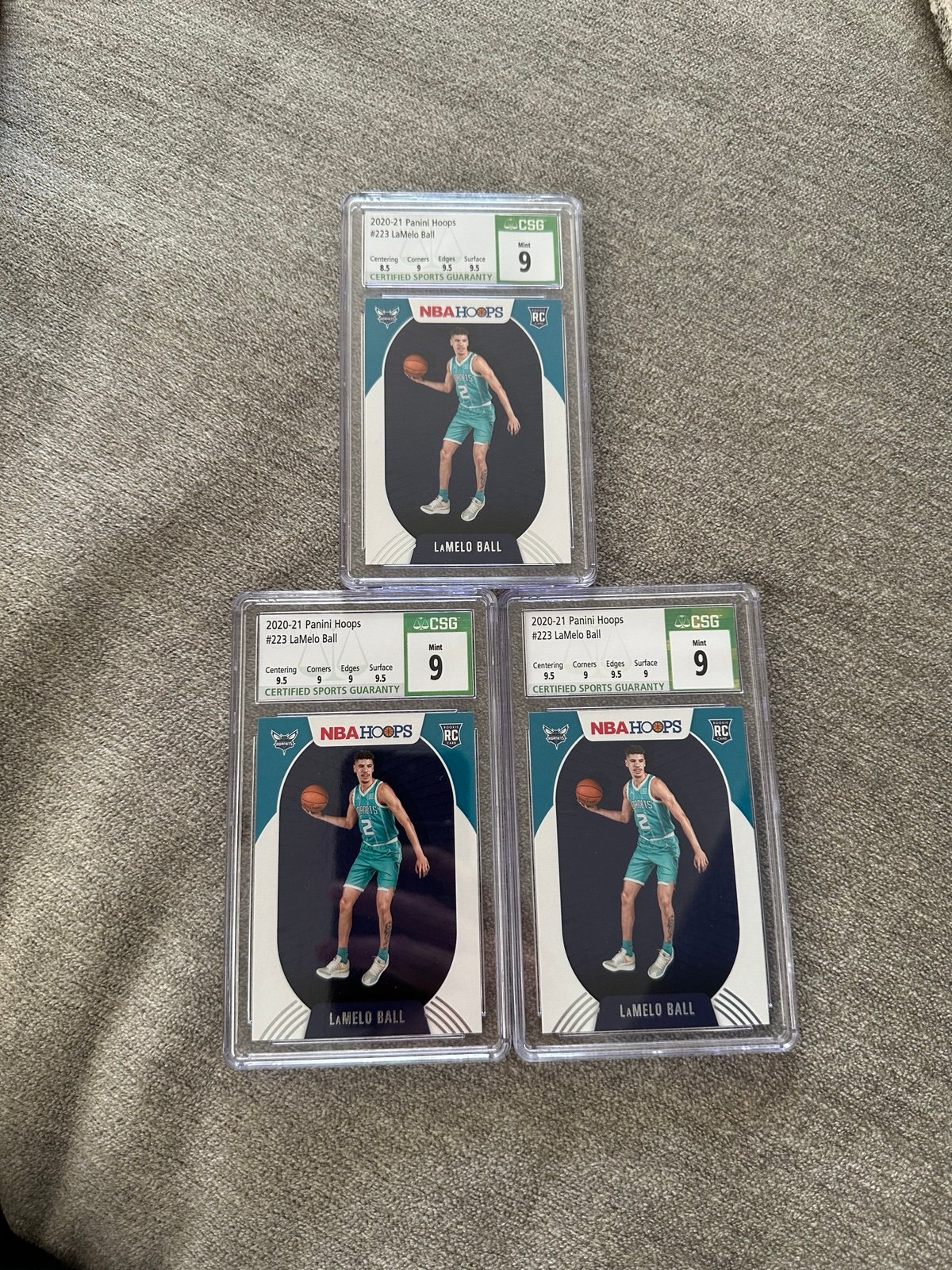 Lamelo Ball ROOKIE Lot CSG 9 Mint + Sub Grades Charlotte Hornets NBA Basketball